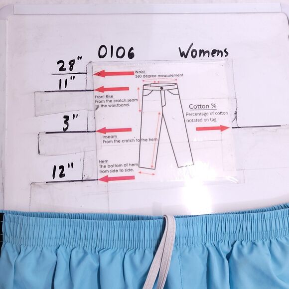 Nike Dri Fit Running Athletic Shorts Womens Size Medium M Blue White Black - Picture 8 of 8